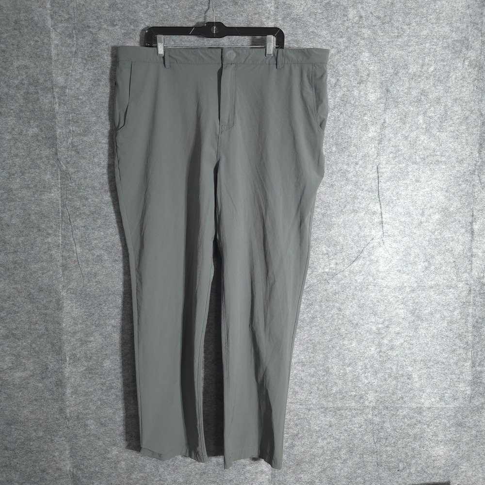 TEREN Designs Mens 40x32 Gray Performance Stretch Golf Travel Pants Quick Dry